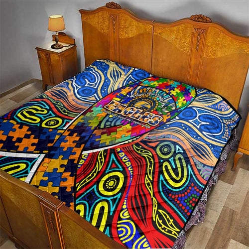 Autism Awareness Australia West Coast Eagles Quilt Aboriginal Indigenous Art