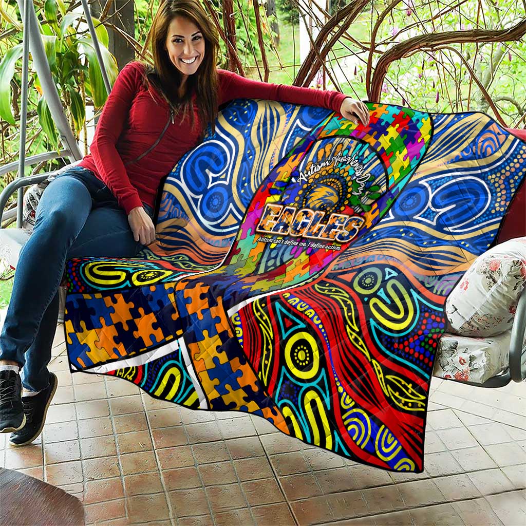 Autism Awareness Australia West Coast Eagles Quilt Aboriginal Indigenous Art