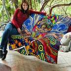 Autism Awareness Australia West Coast Eagles Quilt Aboriginal Indigenous Art