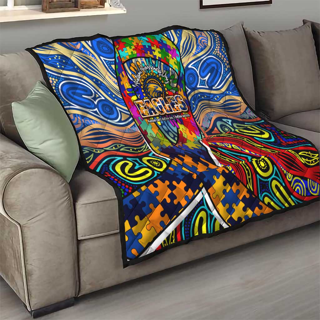Autism Awareness Australia West Coast Eagles Quilt Aboriginal Indigenous Art