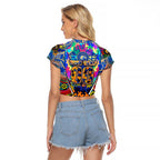 Autism Awareness Australia West Coast Eagles Raglan Cropped T Shirt Aboriginal Indigenous Art