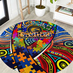Autism Awareness Australia West Coast Eagles Round Carpet Aboriginal Indigenous Art