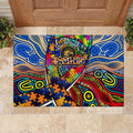 Autism Awareness Australia West Coast Eagles Rubber Doormat Aboriginal Indigenous Art