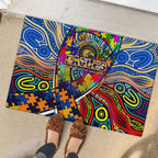 Autism Awareness Australia West Coast Eagles Rubber Doormat Aboriginal Indigenous Art
