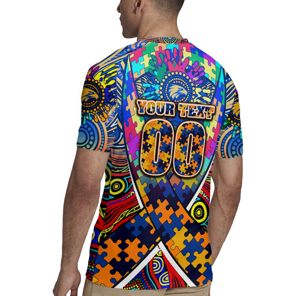 Autism Awareness Australia West Coast Eagles Rugby Jersey Aboriginal Indigenous Art