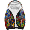 Autism Awareness Australia West Coast Eagles Sherpa Hoodie Aboriginal Indigenous Art