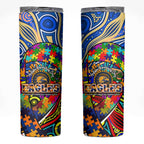 Autism Awareness Australia West Coast Eagles Skinny Tumbler Aboriginal Indigenous Art