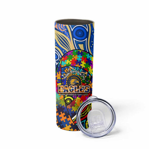Autism Awareness Australia West Coast Eagles Skinny Tumbler Aboriginal Indigenous Art