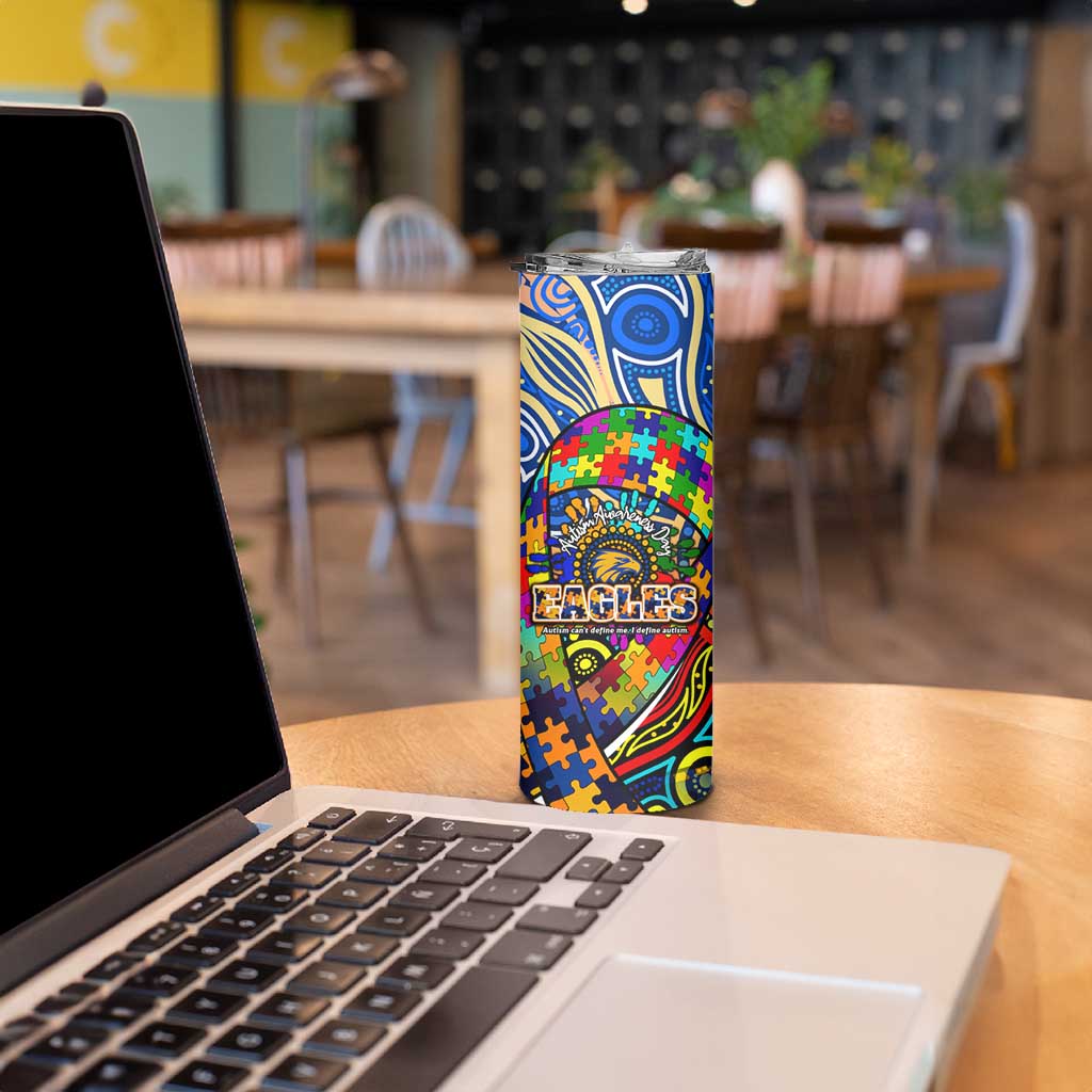 Autism Awareness Australia West Coast Eagles Skinny Tumbler Aboriginal Indigenous Art