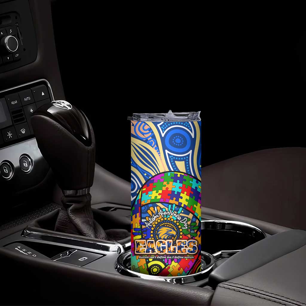 Autism Awareness Australia West Coast Eagles Skinny Tumbler Aboriginal Indigenous Art
