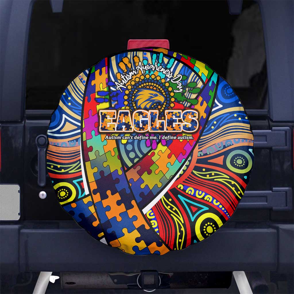Autism Awareness Australia West Coast Eagles Spare Tire Cover Aboriginal Indigenous Art