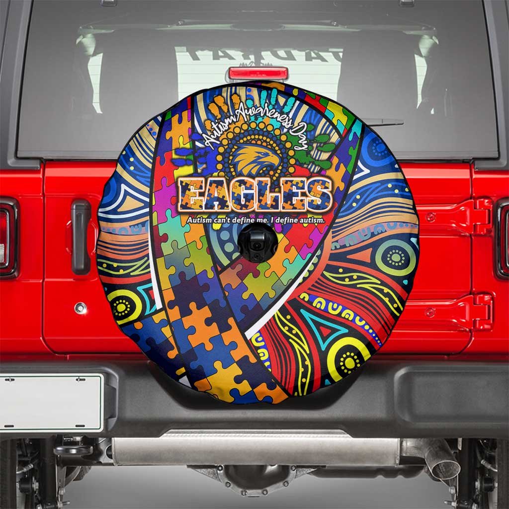 Autism Awareness Australia West Coast Eagles Spare Tire Cover Aboriginal Indigenous Art