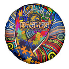 Autism Awareness Australia West Coast Eagles Spare Tire Cover Aboriginal Indigenous Art