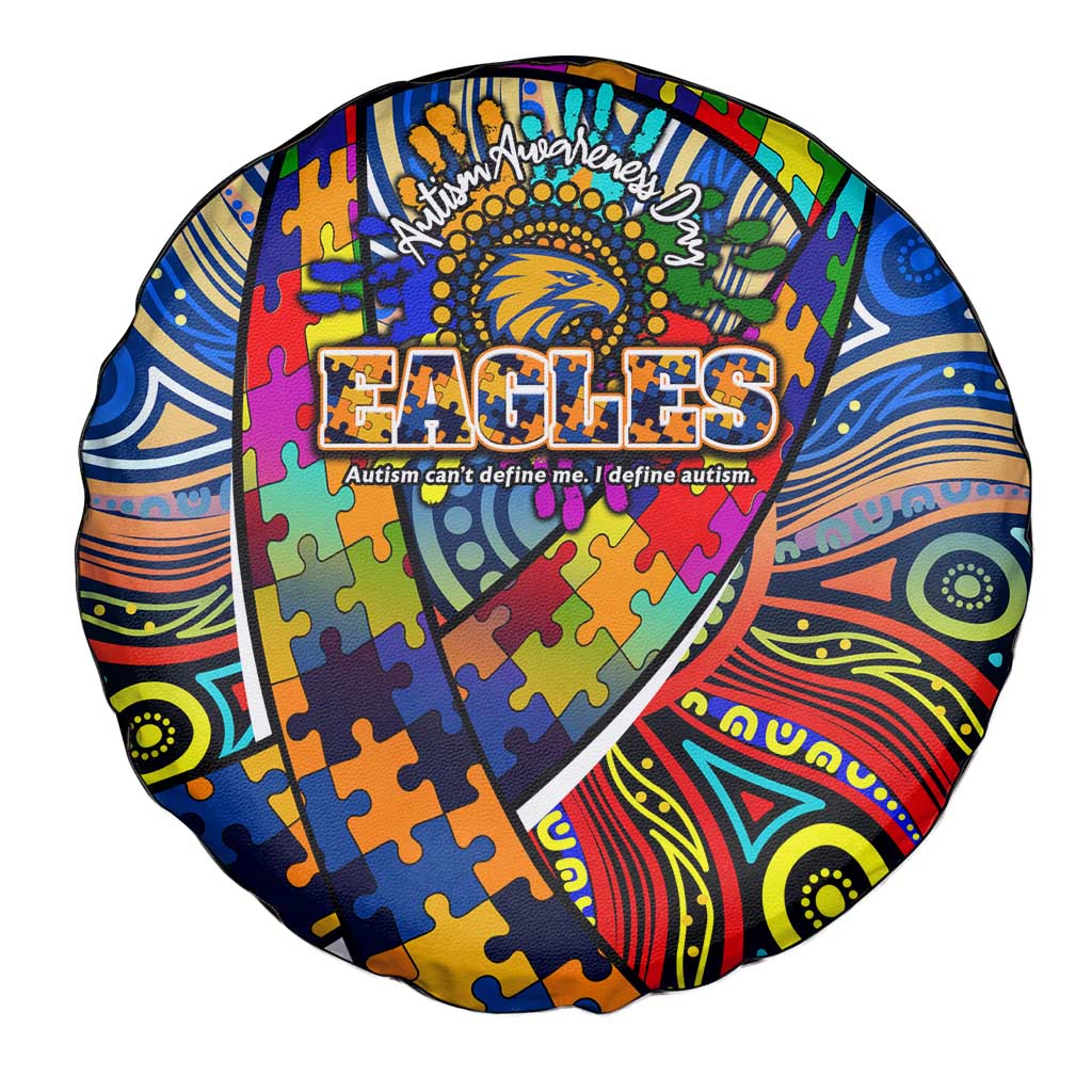 Autism Awareness Australia West Coast Eagles Spare Tire Cover Aboriginal Indigenous Art