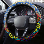 Autism Awareness Australia West Coast Eagles Steering Wheel Cover Aboriginal Indigenous Art