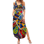 Autism Awareness Australia West Coast Eagles Summer Maxi Dress Aboriginal Indigenous Art