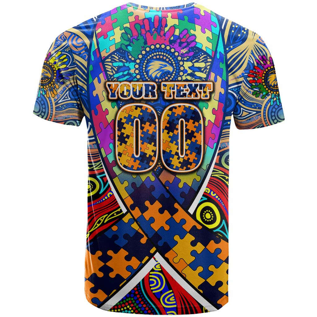 Autism Awareness Australia West Coast Eagles T Shirt Aboriginal Indigenous Art