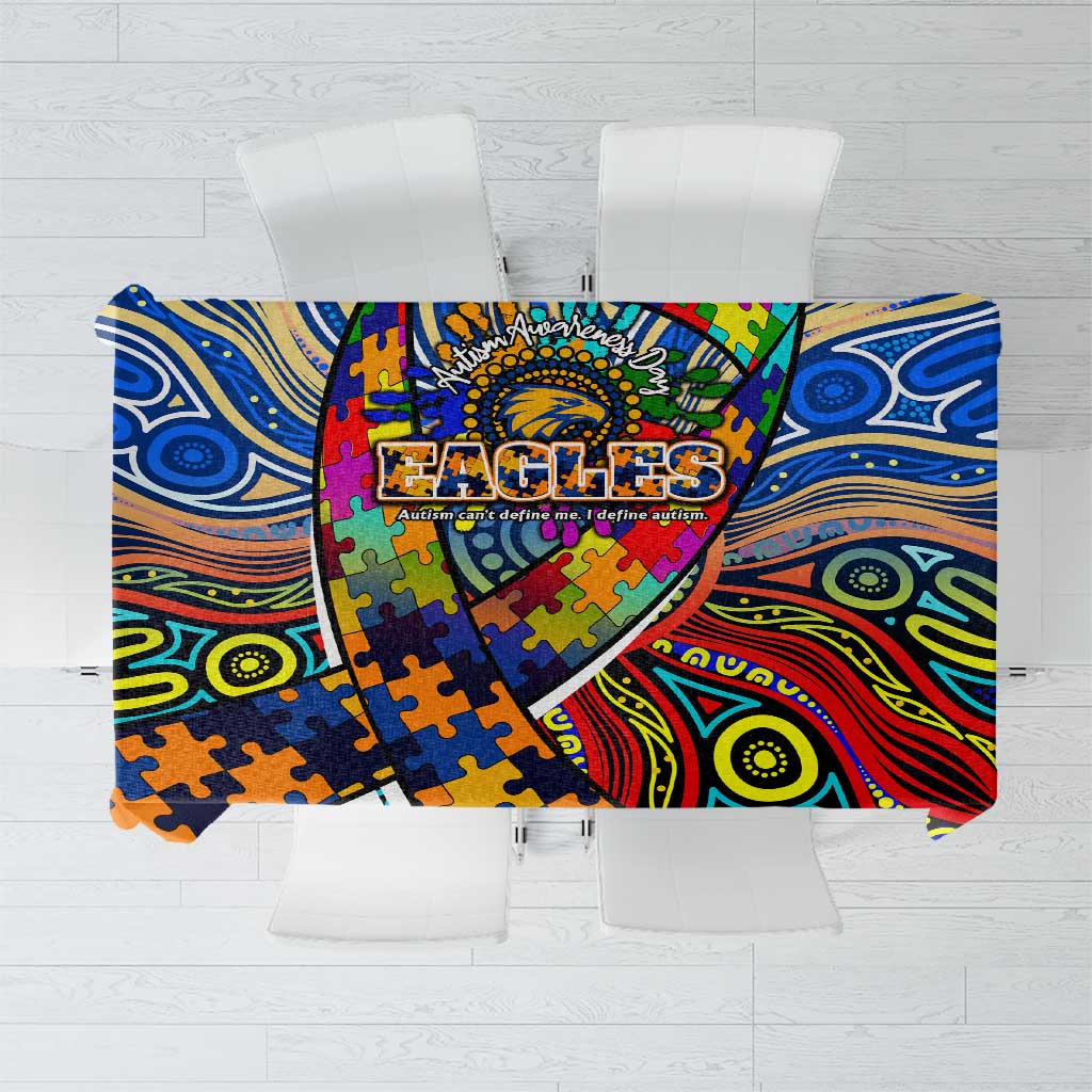 Autism Awareness Australia West Coast Eagles Tablecloth Aboriginal Indigenous Art