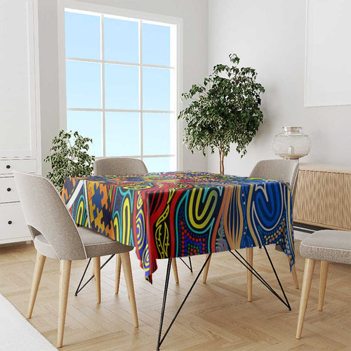 Autism Awareness Australia West Coast Eagles Tablecloth Aboriginal Indigenous Art