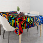 Autism Awareness Australia West Coast Eagles Tablecloth Aboriginal Indigenous Art