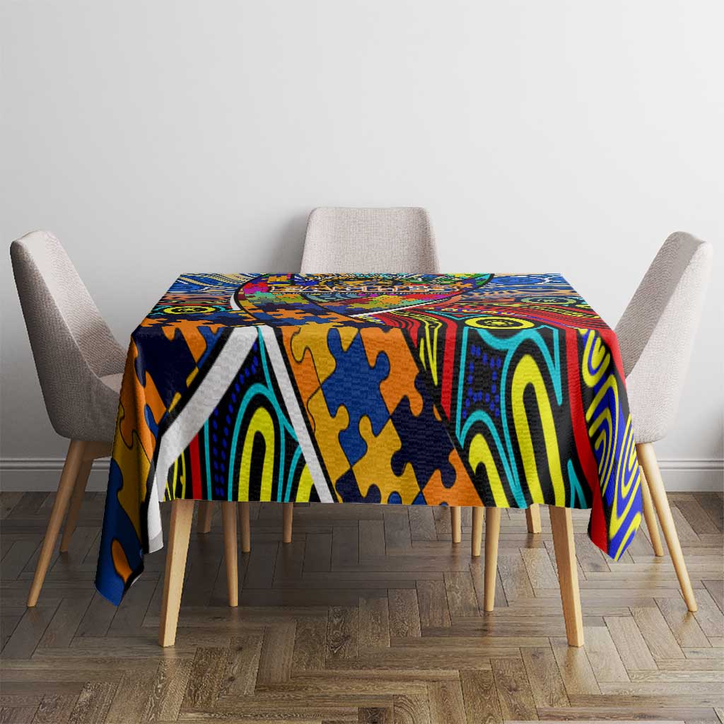 Autism Awareness Australia West Coast Eagles Tablecloth Aboriginal Indigenous Art