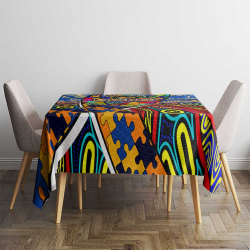 Autism Awareness Australia West Coast Eagles Tablecloth Aboriginal Indigenous Art