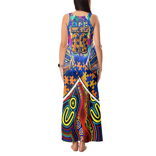 Autism Awareness Australia West Coast Eagles Tank Maxi Dress Aboriginal Indigenous Art