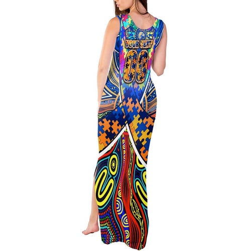Autism Awareness Australia West Coast Eagles Tank Maxi Dress Aboriginal Indigenous Art