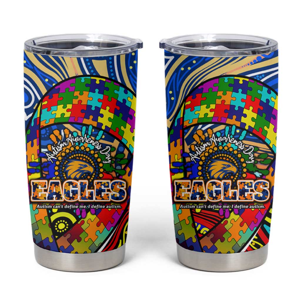Autism Awareness Australia West Coast Eagles Tumbler Cup Aboriginal Indigenous Art