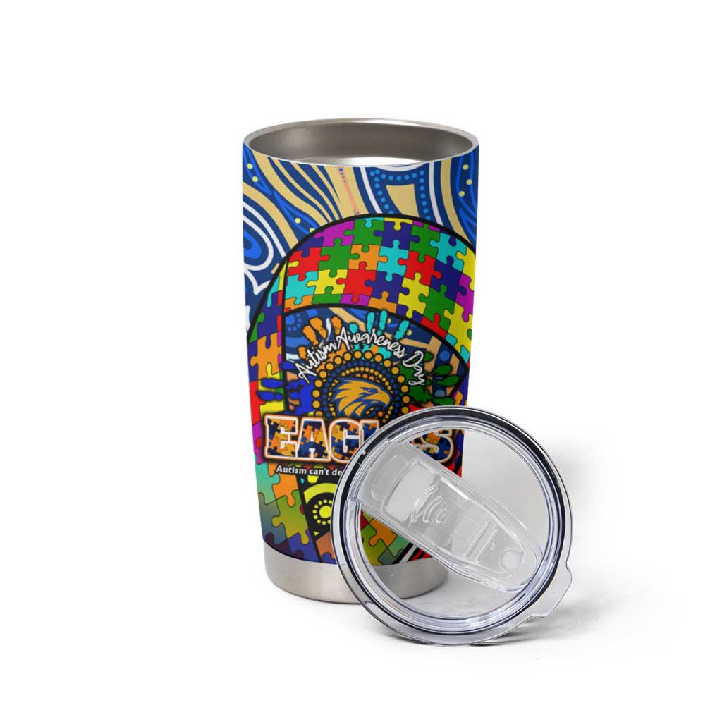 Autism Awareness Australia West Coast Eagles Tumbler Cup Aboriginal Indigenous Art