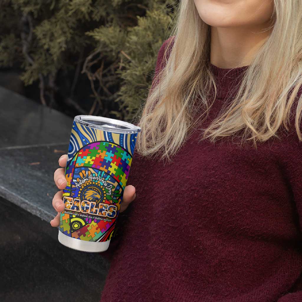 Autism Awareness Australia West Coast Eagles Tumbler Cup Aboriginal Indigenous Art