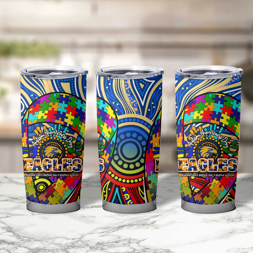 Autism Awareness Australia West Coast Eagles Tumbler Cup Aboriginal Indigenous Art