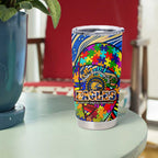 Autism Awareness Australia West Coast Eagles Tumbler Cup Aboriginal Indigenous Art