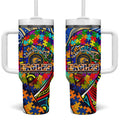Autism Awareness Australia West Coast Eagles Tumbler With Handle Aboriginal Indigenous Art