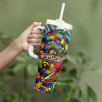 Autism Awareness Australia West Coast Eagles Tumbler With Handle Aboriginal Indigenous Art