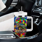 Autism Awareness Australia West Coast Eagles Tumbler With Handle Aboriginal Indigenous Art