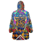 Autism Awareness Australia West Coast Eagles Wearable Blanket Hoodie Aboriginal Indigenous Art