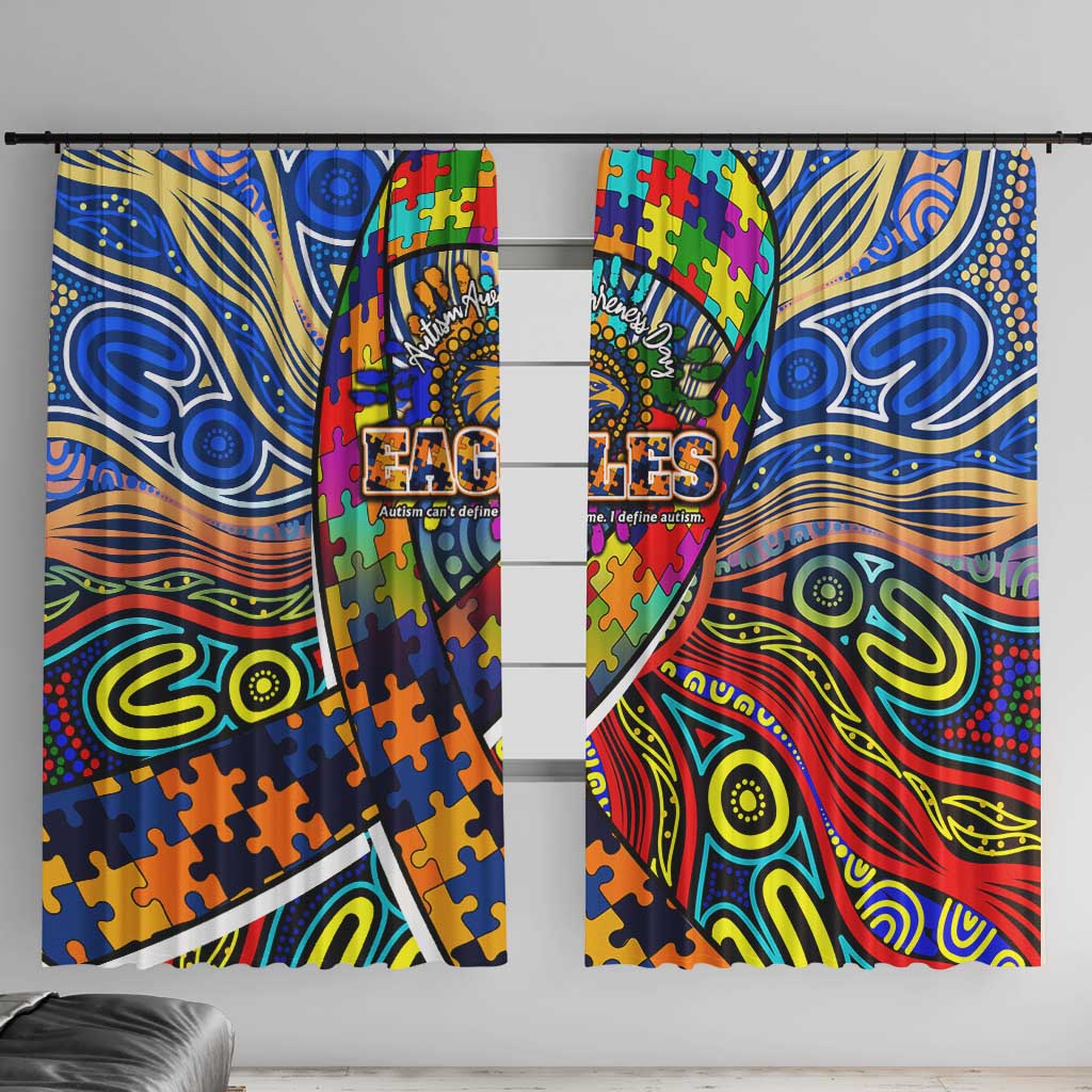 Autism Awareness Australia West Coast Eagles Window Curtain Aboriginal Indigenous Art
