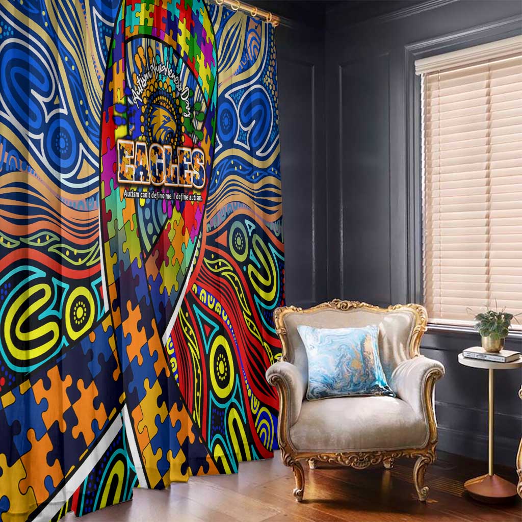 Autism Awareness Australia West Coast Eagles Window Curtain Aboriginal Indigenous Art