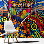 Autism Awareness Australia West Coast Eagles Window Curtain Aboriginal Indigenous Art