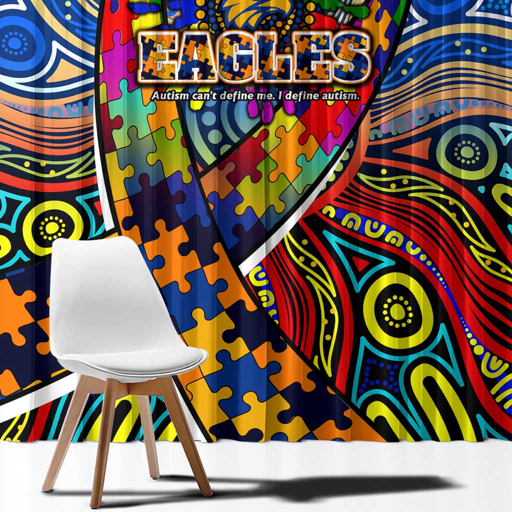 Autism Awareness Australia West Coast Eagles Window Curtain Aboriginal Indigenous Art