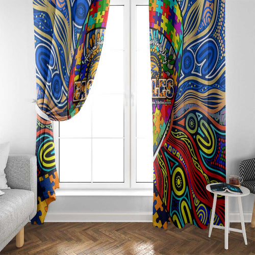 Autism Awareness Australia West Coast Eagles Window Curtain Aboriginal Indigenous Art