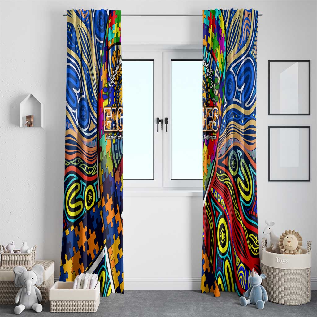 Autism Awareness Australia West Coast Eagles Window Curtain Aboriginal Indigenous Art