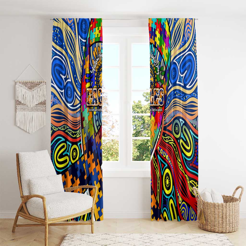 Autism Awareness Australia West Coast Eagles Window Curtain Aboriginal Indigenous Art