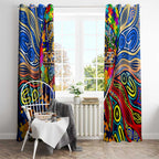 Autism Awareness Australia West Coast Eagles Window Curtain Aboriginal Indigenous Art