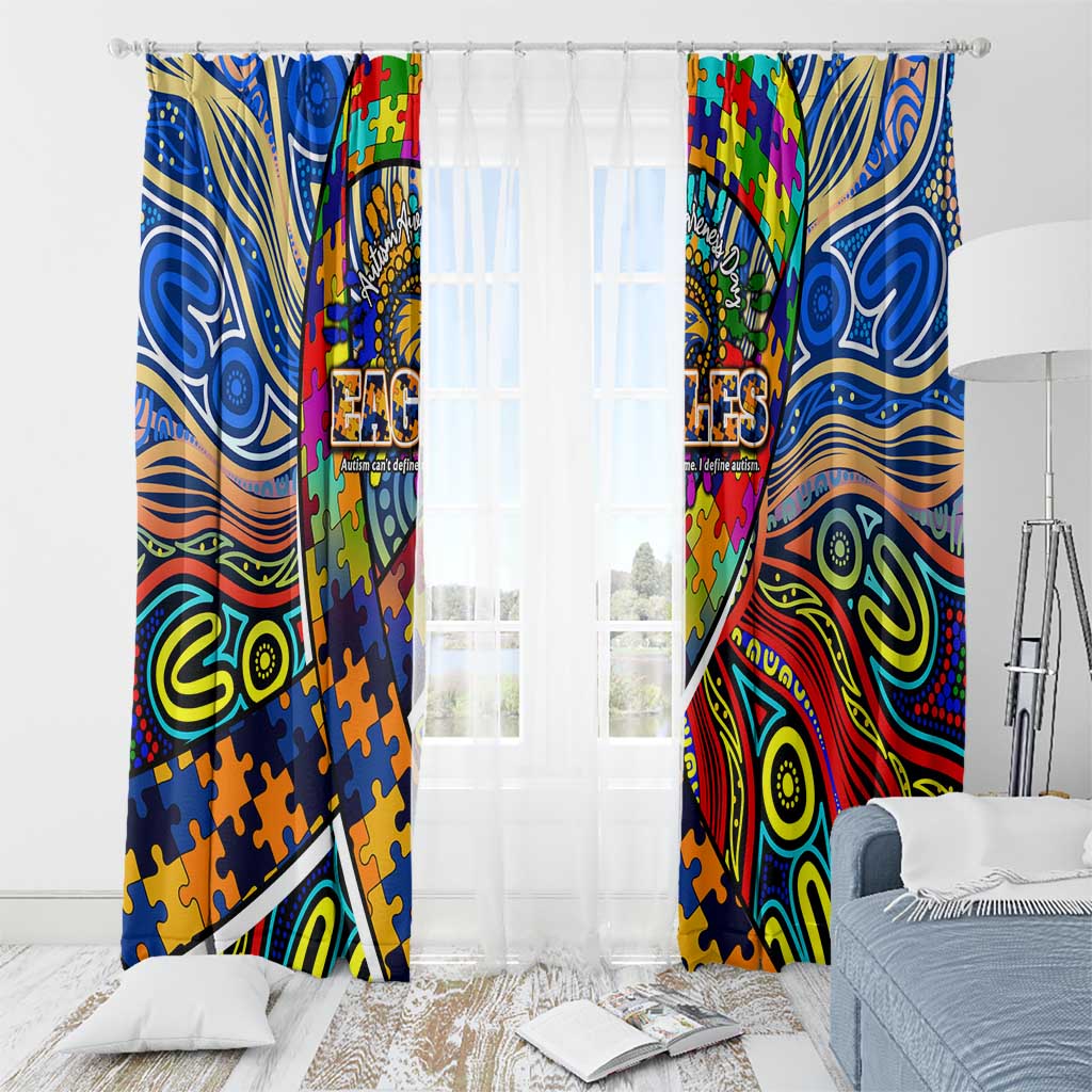 Autism Awareness Australia West Coast Eagles Window Curtain Aboriginal Indigenous Art