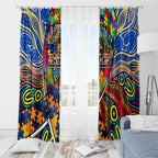 Autism Awareness Australia West Coast Eagles Window Curtain Aboriginal Indigenous Art