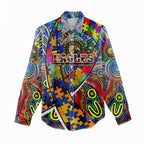 Autism Awareness Australia West Coast Eagles Women Casual Shirt Aboriginal Indigenous Art