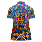 Autism Awareness Australia West Coast Eagles Women Polo Shirt Aboriginal Indigenous Art