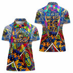 Autism Awareness Australia West Coast Eagles Women Polo Shirt Aboriginal Indigenous Art